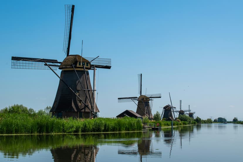 Historic Windmills and Scenic Canal Cruises in Kinderdijk, Netherlands